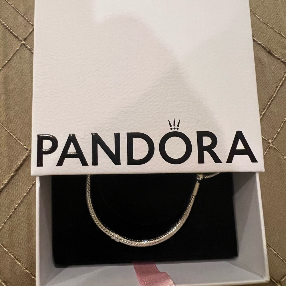 Pandora Moments Heart closure snake  Bracelet - Picture 2 of 2